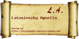Latosinszky Agnella névjegykártya